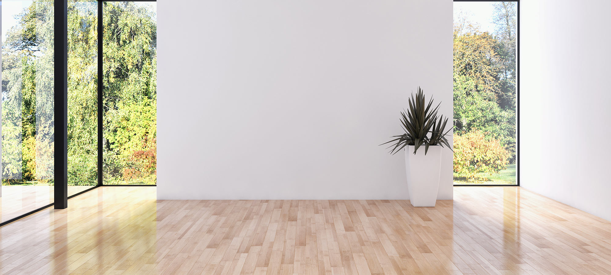 Heller, leerer Wohnraum als Symbolbild für Immobilienverkauf in Sindelfingen